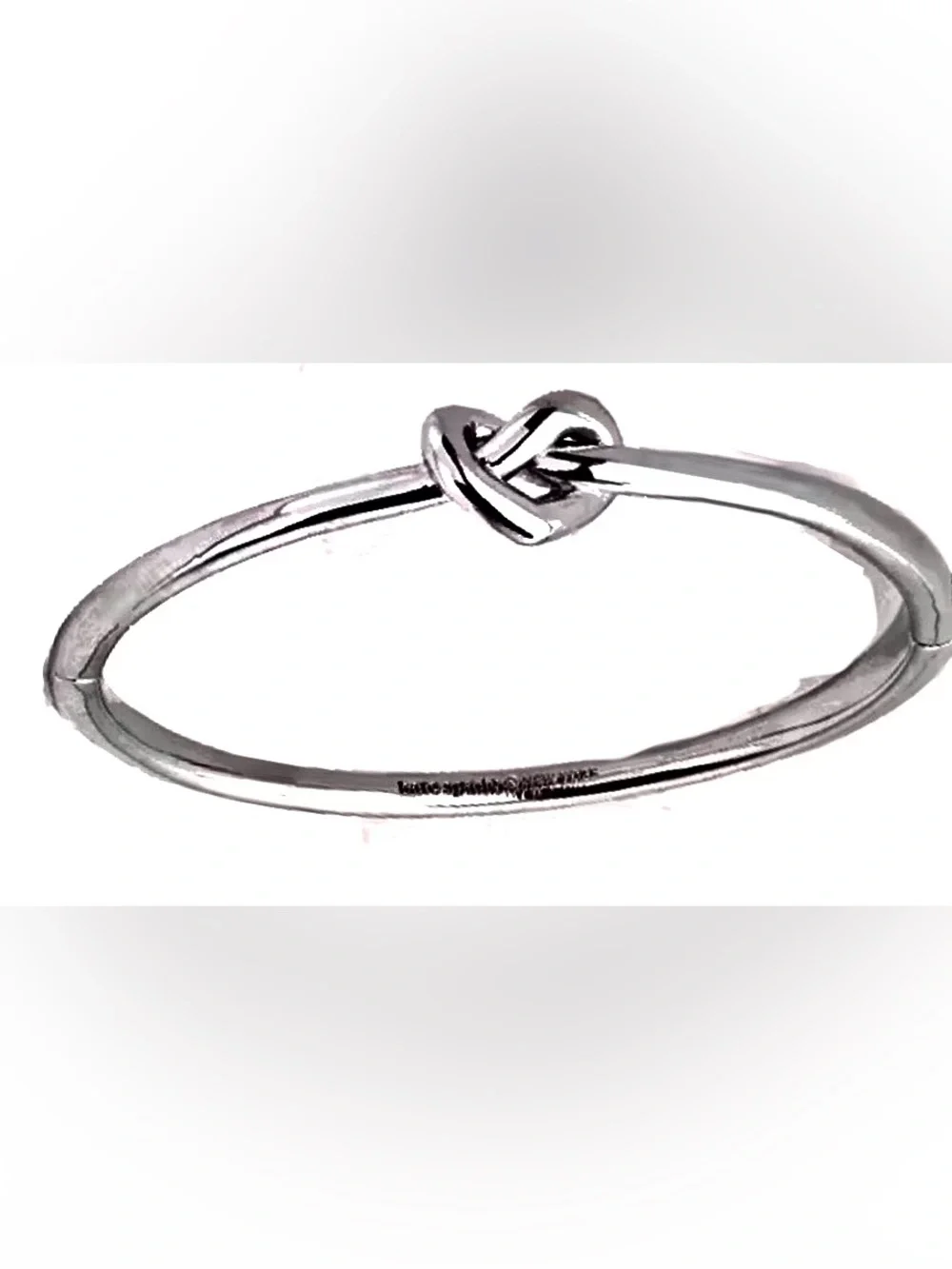 NWT Kate Spade Loves Me Knot Bangle Bracelet Silver